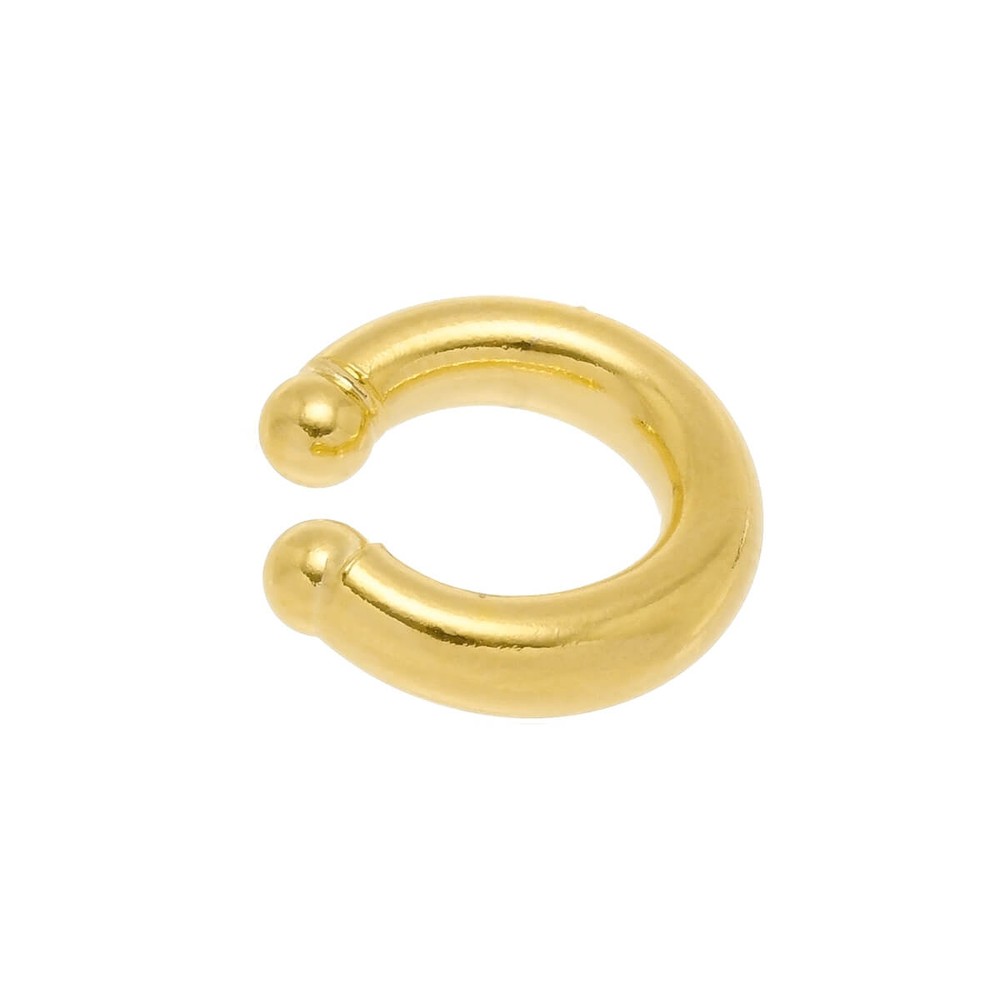 Imagem do produto Brinco Piercing Beauté Largo e Liso Folheado a Ouro 18k