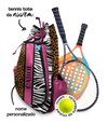 tennis tote raqueteira - mix zebra onça