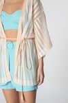 kimono listras com transparência faisão