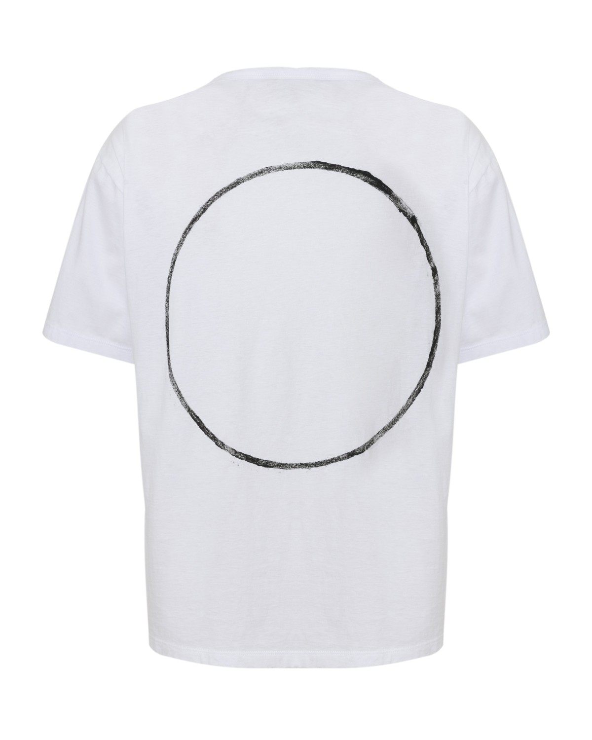 camiseta em algodão pima e desenho geométrico
