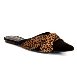 Mule Emporionaka Suede Nó Animal Print
