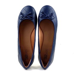 Sapatilha Tag Shoes Mestiço Bico Redondo com Matelassê Azul
