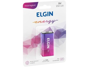 Bateria Recarregável 9V - Elgin 