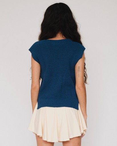 Colete Lisa Knit Azul Marinho