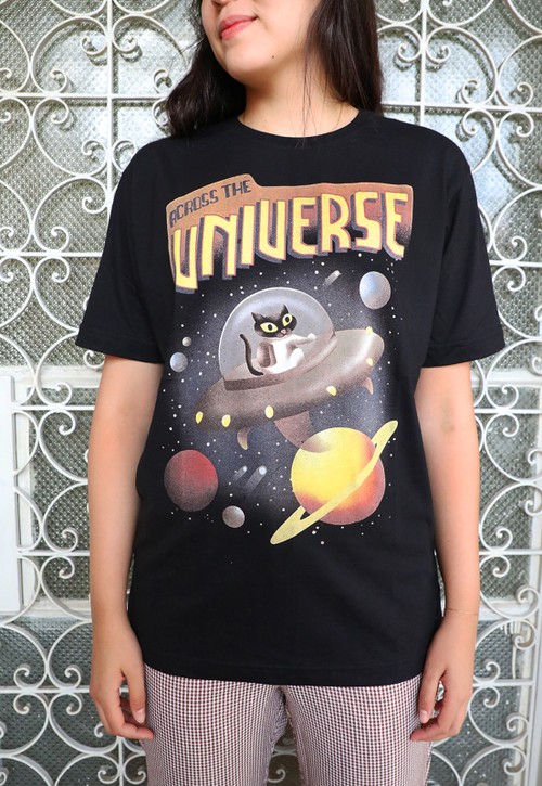 ACROSS THE UNIVERSE t-shirt - preto (unissex)