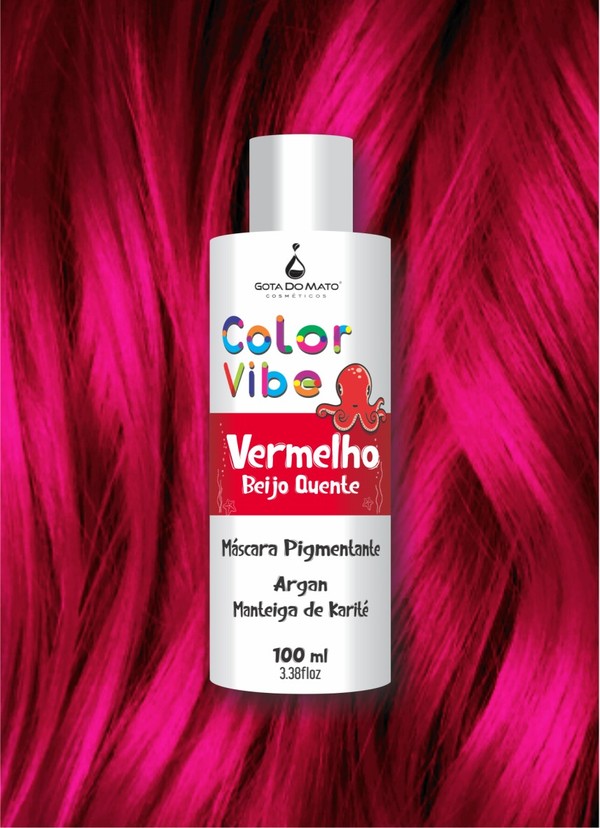Foto do produto Máscara Pigmentante Vermelho Beijo Quente 100ml - Color Vibe