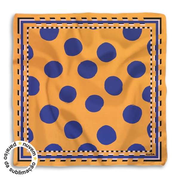 Foto do produto lenço coleção primavera/verão - laranja com azul
