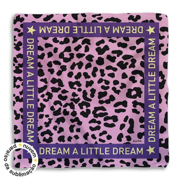 Foto do produto lenço musthave - coleção dream a little dream rosa lilás