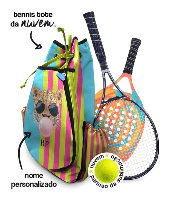 Foto do produto tennis tote raqueteira - onça chiclete