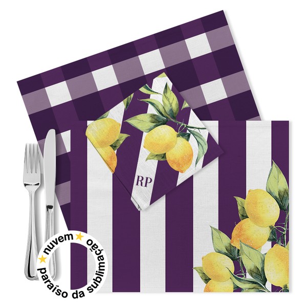 Foto do produto mesa posta dupla face coleção lemon - púrpura