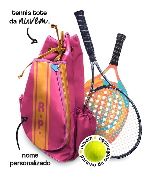 Foto do produto tennis tote raqueteira - rosa laranja