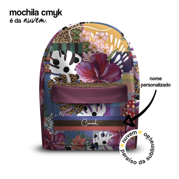 Foto do produto mochila adulto cmyk - floral print