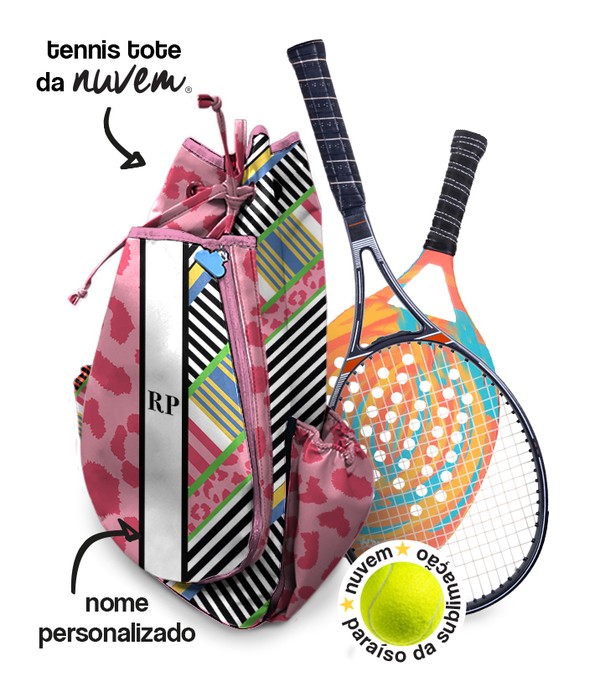 Foto do produto tennis tote raqueteira - onça mix listras