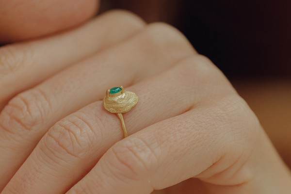 Foto do produto anel mergulho esmeralda