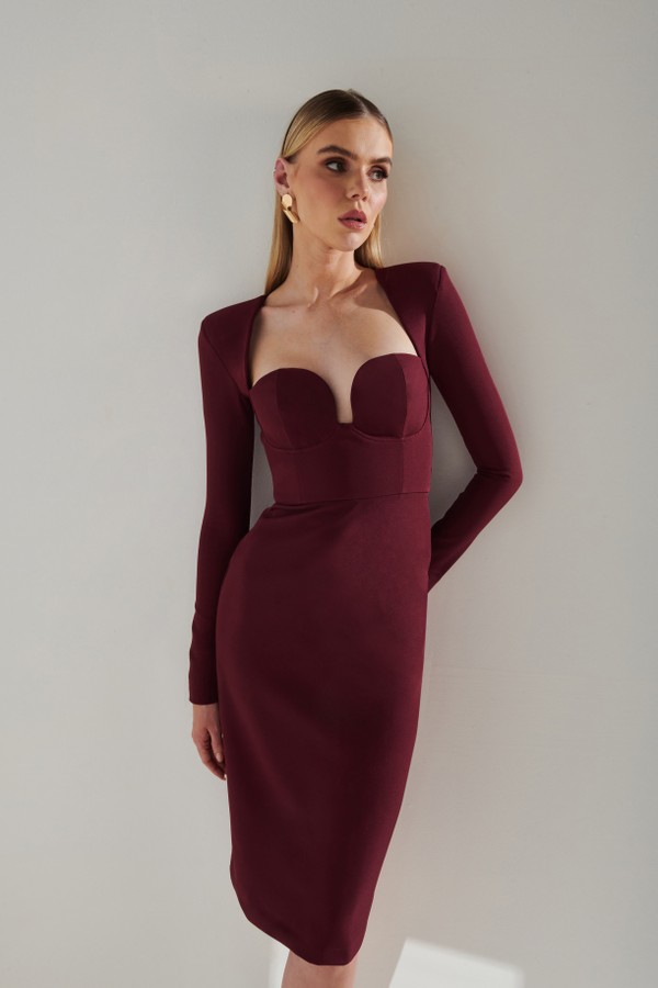 Foto do produto Vestido Carrara Vinho | Carrara Dress Burgundy