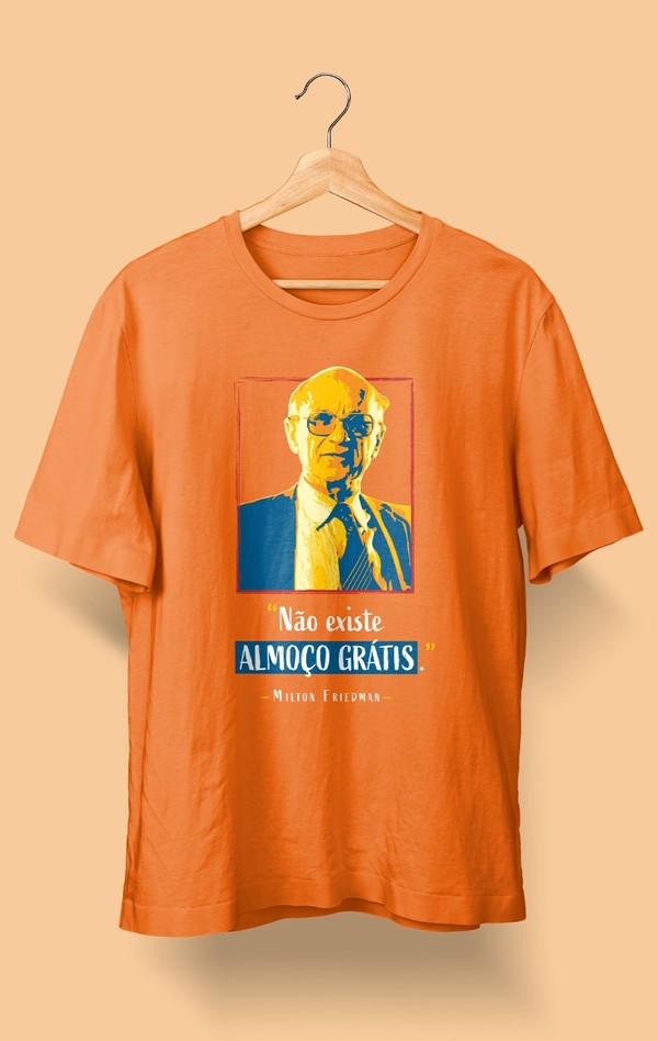 Foto do produto Camiseta Milton Friedman Laranja (Feminina)
