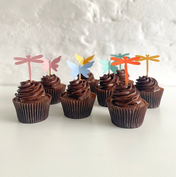 Foto do produto cupcakes libélulas e borboletas