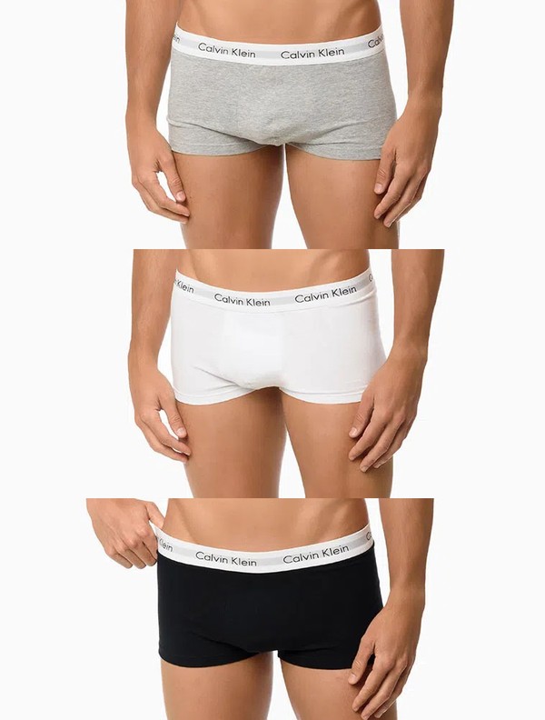 Foto do produto Kit 3 Cuecas Calvin Klein Low Rise Trunk Underwear