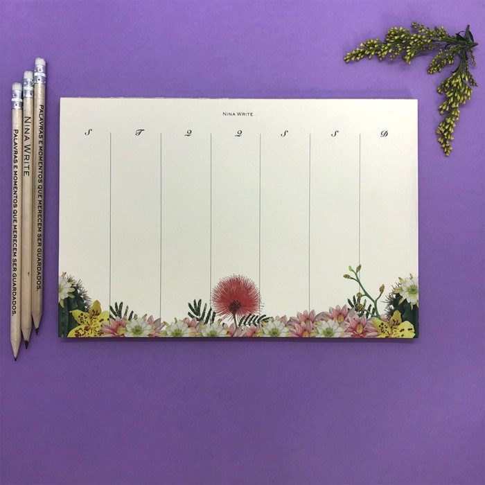 Planner Semanal Nina Write | Flores