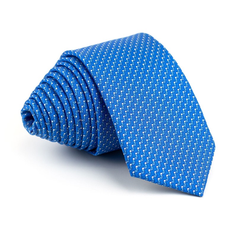 imagem do produto Gravata Slim  de Seda - Abstract Blue