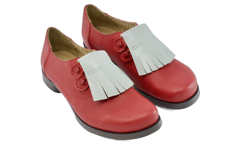 Sapato Doys Baixo Vermelho + Acessórios|Doys Red + Accessories