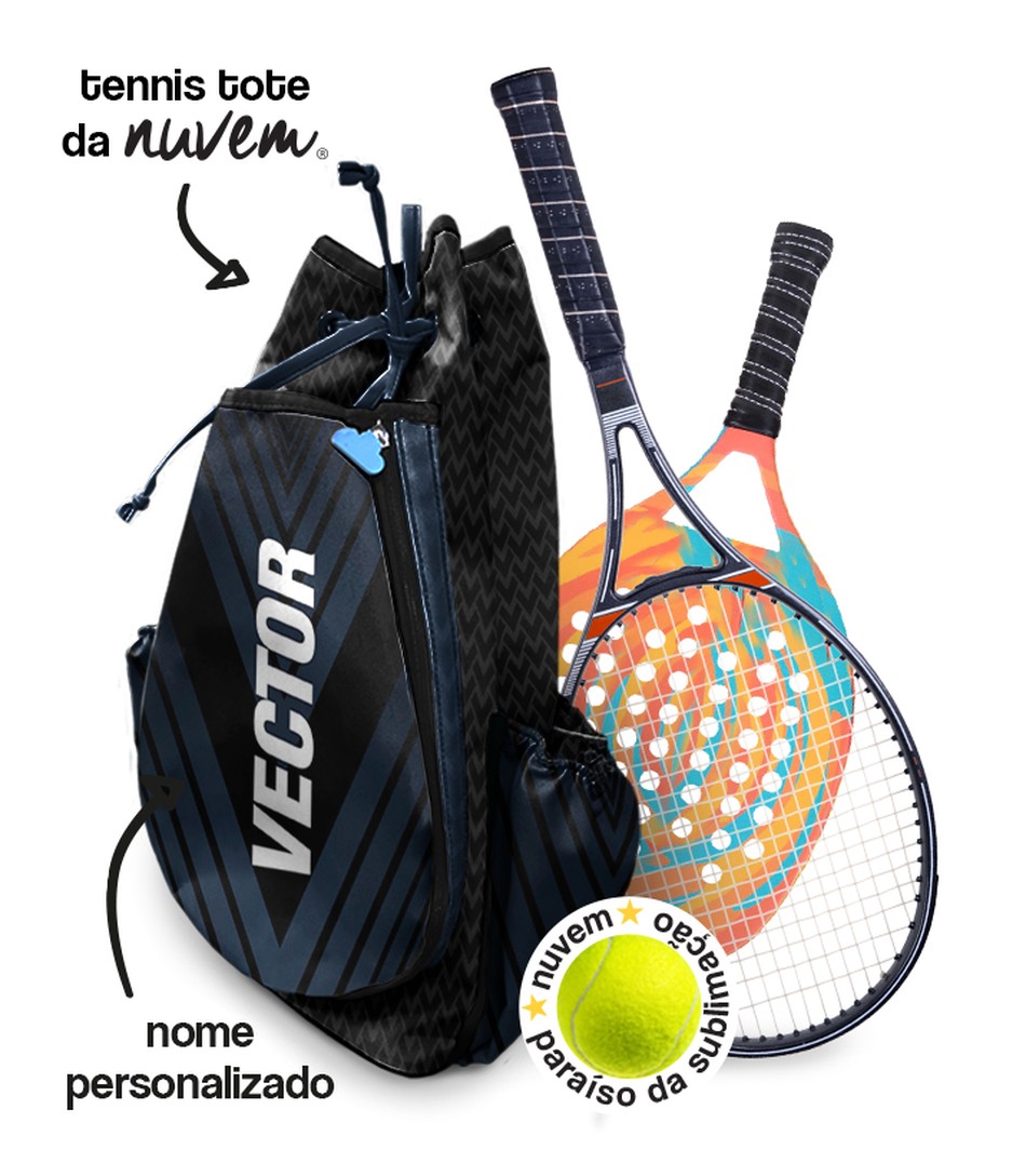 tennis tote raqueteira unissex - vector