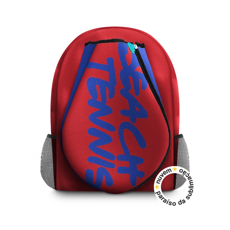 tennis mochila raqueteira unissex - red & blue