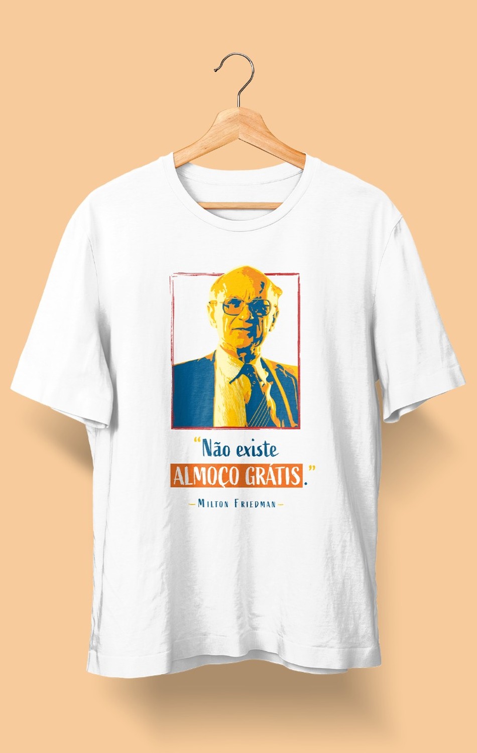 Camiseta Milton Friedman Branca (Feminina)