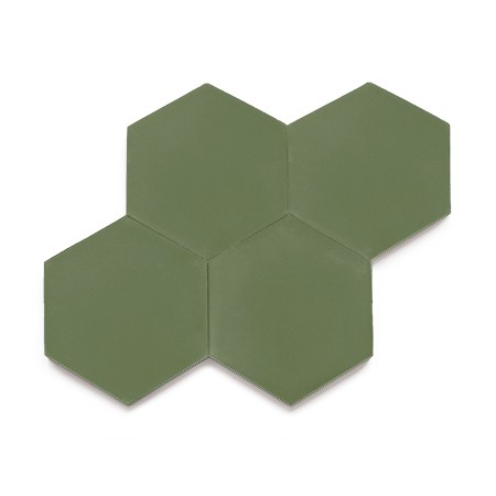 Ladrilho Hidráulico Ladrilar Hexagonal Verde Escuro 20x23