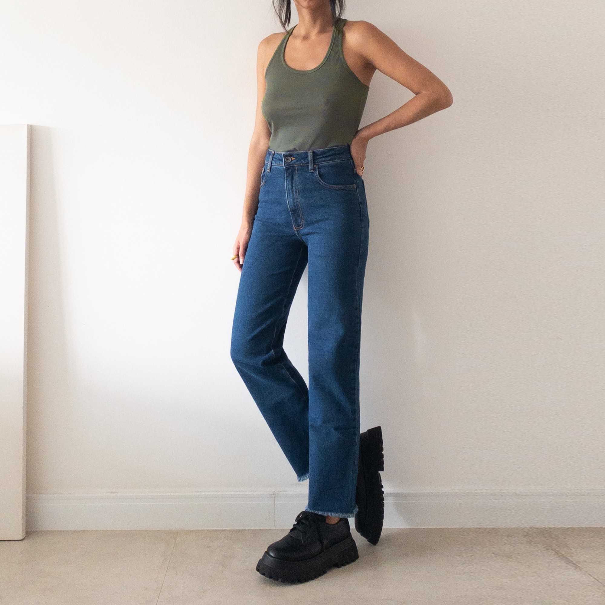 Jeans Reta | Lina Azul Índigo